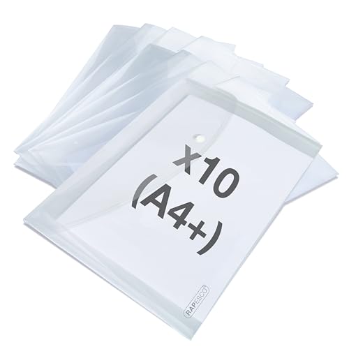 Rapesco 1816 ECO Dokumentenmappe mit Druckknopf, A4, Transparent, 10 Stück Rapesco 1816 ECO Dokumentenmappe mit Druckknopf, A4, Transparent, 10 Stück von Rapesco