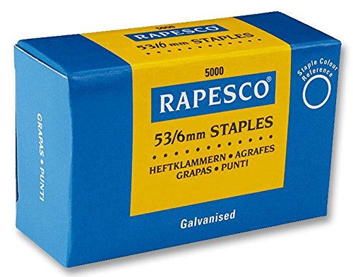 Rapesco – 9, Heftklammern 53/6 (Box von 5000) von Rapesco