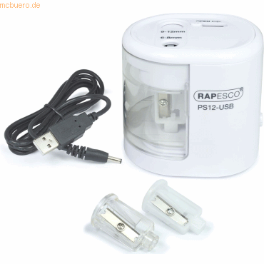Rapesco Anspitzer PS12-USB elektrisch weiß Rapesco Anspitzer PS12-USB elektrisch weiß von Rapesco