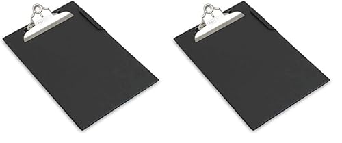 Rapesco CD1000B2 Hochleistungs-Klemmbrett mit PVC Beschichtung, A4+, Schwarz (Packung mit 2) von Rapesco