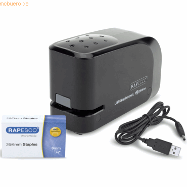 Rapesco Elektroheftgerät 626EL USB/Batterie schwarz Rapesco Elektroheftgerät 626EL USB/Batterie schwarz von Rapesco