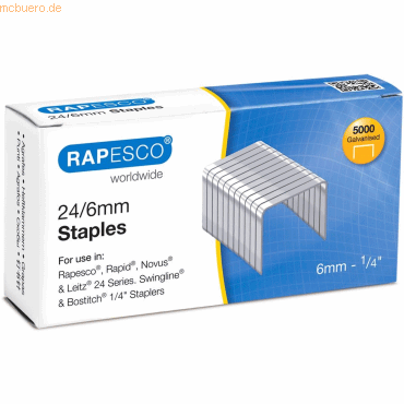 Rapesco Heftklammern 24/6mm VE=5000 Stück von Rapesco