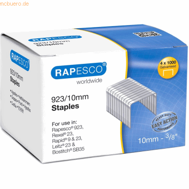 Rapesco Heftklammern 923/10mm VE=4x1000 Stück von Rapesco