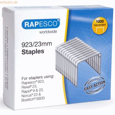 Rapesco Heftklammern 923/23mm VE=1000 Stück von Rapesco