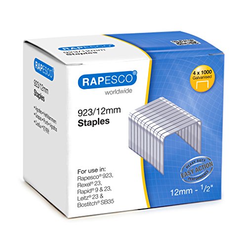 Rapesco S92312Z3 923/12 mm, Typ 23 verzinkte Heftklammern, 4000 Stück Rapesco S92312Z3 923/12 mm, Typ 23 verzinkte Heftklammern, 4000 Stück von Rapesco