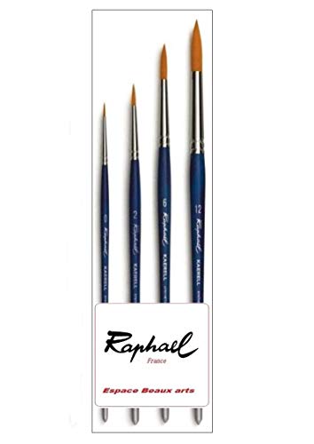 Raphael Pinsel Serie 8204 Kaerell, 0, 2, 6,12, 4-teiliges Set von Raphael Espace Beaux arts