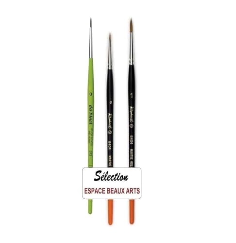 Raphael Series 8404, Kolinsky Pinsel, Rot, Set 2 Stück, 0, 1 + 1 Pinsel von Raphael