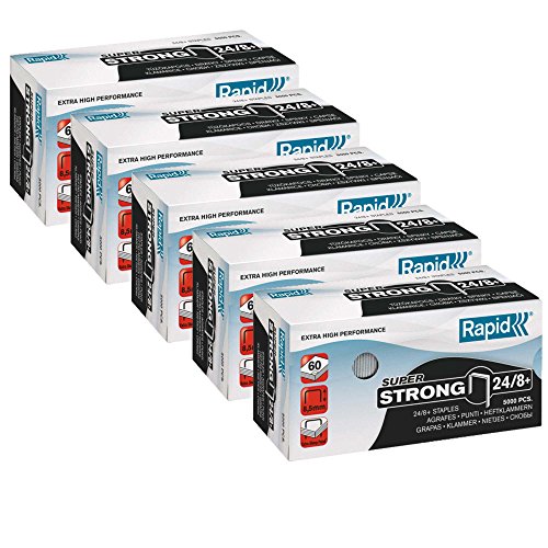 Rapid 24860100 Heftklammern 24/8+mm Super Strong, verzinkt, 25000 Stück Rapid 24860100 Heftklammern 24/8+mm Super Strong, verzinkt, 25000 Stück von Rapid