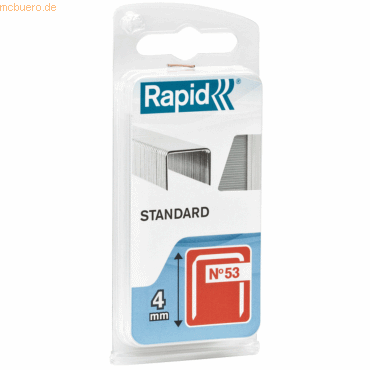 5 x Rapid Heftklammern 53/4mm verzinkt Blisterverpackung VE=1600 Stück von Rapid