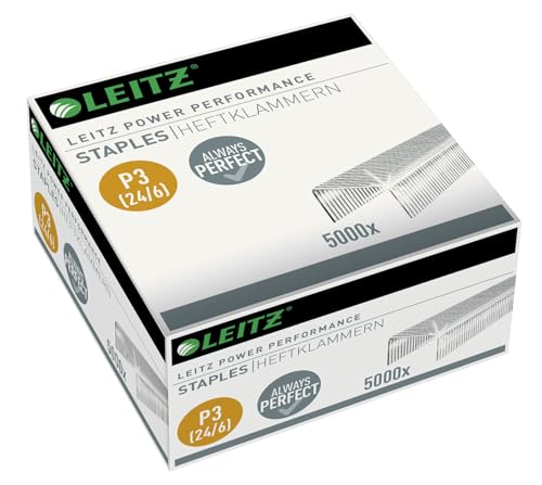 Leitz Power Performance P3 Heftklammern, 24 x 6 mm, 5000 Stück, verzinktes Metall, 54990000 Leitz Power Performance P3 Heftklammern, 24 x 6 mm, 5000 Stück, verzinktes Metall, 54990000 von Leitz
