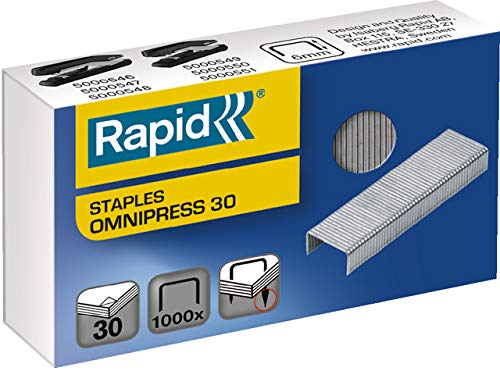 Rapid® Heftklammer, OMNIPRESS 30, verzinkt (1.000 Stück), Sie erhalten 1 Packung á 1000 Stück von Rapid
