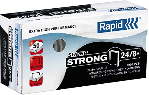 Rapid® Heftklammer, STRONG, 24/8, verzinkt (5.000 Stück), Sie erhalten 1 Packung á 5000 Stück von Rapid