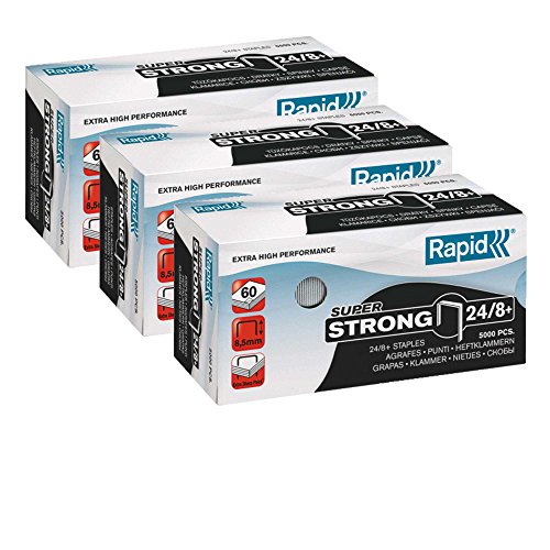 Rapid 24860100 Heftklammern 24/8+mm Super Strong, verzinkt, 15000 Stück Rapid 24860100 Heftklammern 24/8+mm Super Strong, verzinkt, 15000 Stück von Rapid