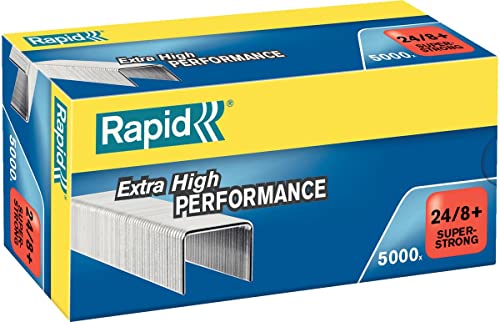 Rapid 24860100 Heftklammern 24/8+mm Super Strong, verzinkt, 5000 Stück von Rapid