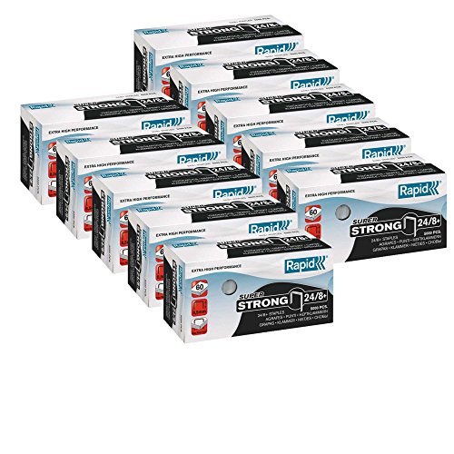 Rapid 24860100 Heftklammern 24/8+mm Super Strong, verzinkt, 50000 Stück Rapid 24860100 Heftklammern 24/8+mm Super Strong, verzinkt, 50000 Stück von Rapid