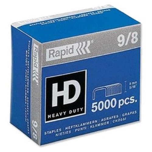 Rapid 24871000 Heftklammern 9/8mm Super Strong, verzinkt, 5000 Stück von Rapid