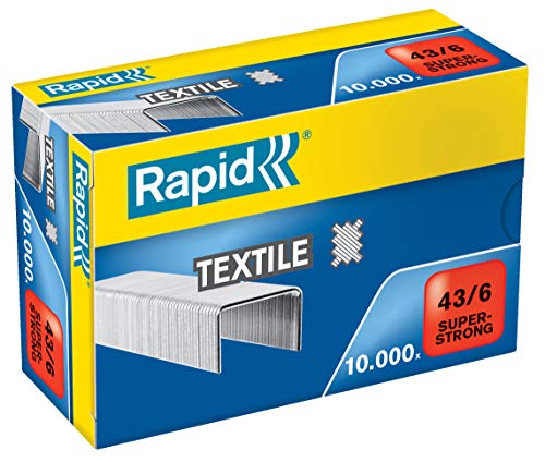 Rapid 24872200 Heftklammern 43/6mm Super Strong, verzinkt, 10000 Stück von Rapid