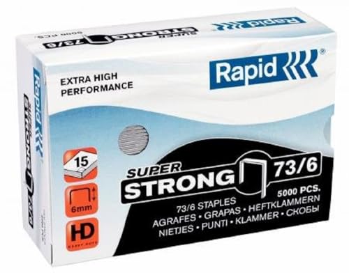 Rapid 24890200 Heftklammern 73/6mm Super Strong, verzinkt, 5000 Stück von Rapid