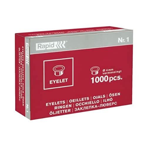 Rapid 31073113 Öse Nummer 1, 4mm, vermessingt, 1000 Stück Rapid 31073113 Öse Nummer 1, 4mm, vermessingt, 1000 Stück von Rapid