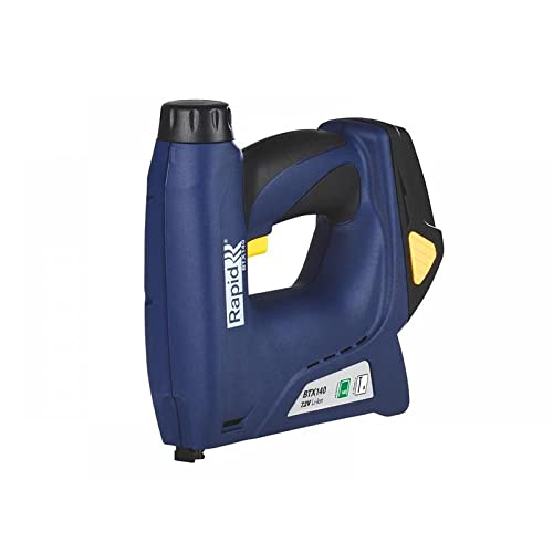 Rapid Elektrische Heftpistole BTX140 für Klammern Nr. 140 und Nr. 8 Brads, kabellos, 1300 Brände pro Ladung, einstellbare Leistung, für Blechholz, Isolierfolie, Dampfschutz von Rapid