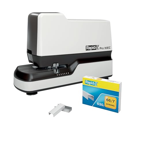 Rapid Pro 90EC Elektro-Tacker, schnelles & kontaktloses Heften, Hochleistungs-Heftgerät, ideal für Büros, inkl. 630 Heftklammern, bis zu 50 Blatt, Weiß, 20942901 Rapid Pro 90EC Elektro-Tacker, schnelles & kontaktloses Heften, Hochleistungs-Heftgerät, ideal für Büros, inkl. 630 Heftklammern, bis zu 50 Blatt, Weiß, 20942901 von Rapid