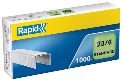 Rapid Heftklammer 23-6 mm, Standard 10 x 1000 Stück, 24869100 von Rapid