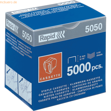 Rapid Heftklammerkassette für Elektrohefter Rapid 5050E VE=3x5000 Stüc von Rapid