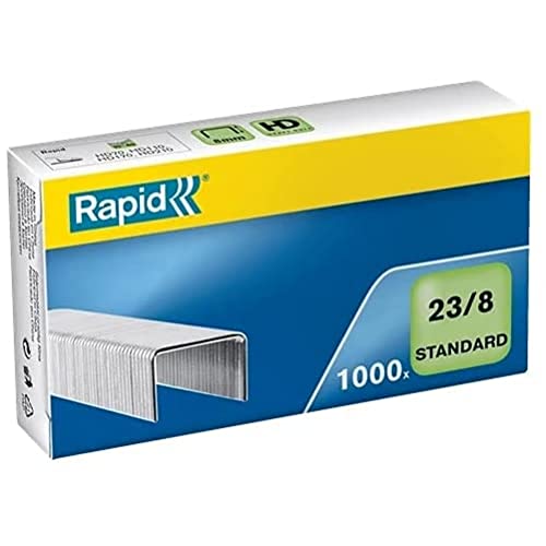 Rapid Heftklammern (23/8 mm, Standard, verzinkt) 1000 Stück von Rapid