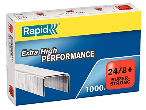 Rapid Heftklammern (24/8 mm Super Strong, verzinkt) 1000 Stück von Rapid