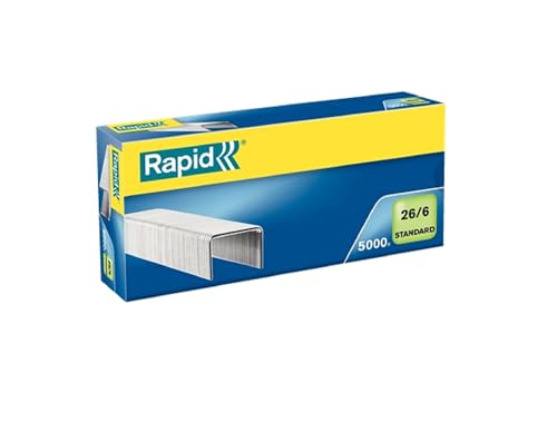 Rapid Heftklammern (26/6 mm, Cobra Grip, X-Ray 6 mm, Schenkellänge) 5000 Stück von Rapid