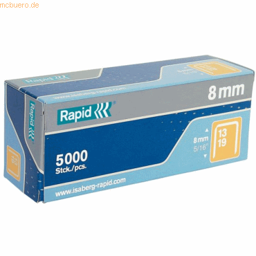 Rapid Heftklammern 13/8mm verzinkt VE=5000 Stück von Rapid