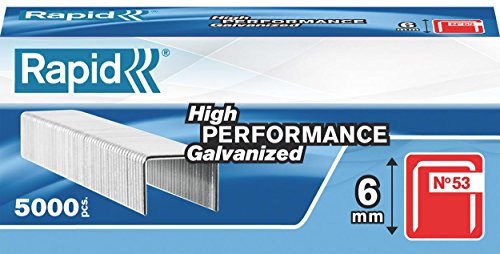 Rapid Heftklammern 53/6, verzinkt, 3 Packungen mit 5000 Heftklammern Rapid Heftklammern 53/6, verzinkt, 3 Packungen mit 5000 Heftklammern von Rapid
