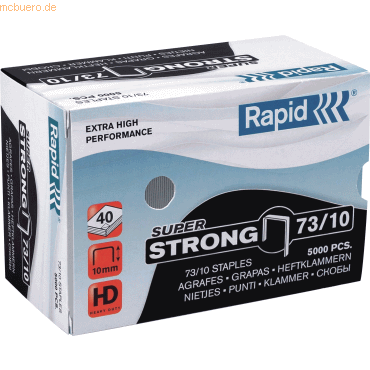 Rapid Heftklammern 73/10 Super Strong verzinkt VE=5000 Stück von Rapid