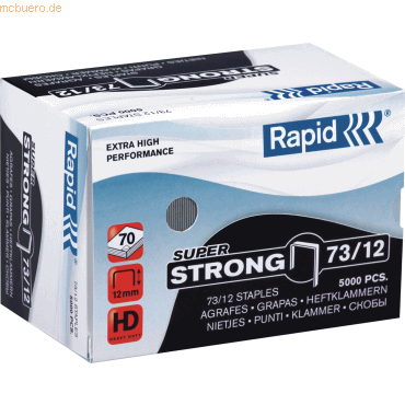Rapid Heftklammern 73/12 Super Strong verzinkt VE=5000 Stück von Rapid