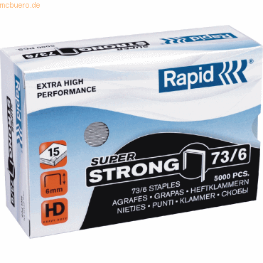 Rapid Heftklammern 73/6mm Super Strong verzinkt VE=5000 Stück von Rapid