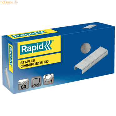 Rapid Heftklammern Omnipress 60 verzinkt VE=5000 Stück von Rapid