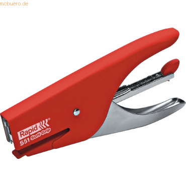 Rapid Heftzange S51Soft Grip Metall 12 Blatt rot von Rapid