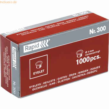 Rapid Ösen für Ösenzange 80-300 12 Blatt VE=1000 Stück Rapid Ösen für Ösenzange 80-300 12 Blatt VE=1000 Stück von Rapid