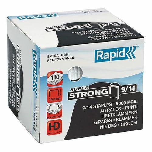 Rapid R9 / R49 Heftklammern 9/14 (Schenklänge 14 mm) 5000 Stück von Rapid