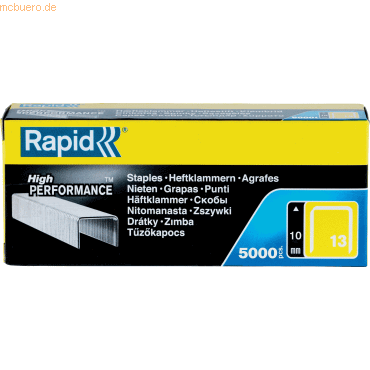 Rapid Tackerklammern Nr. 13 10mm verzinkt VE=5000 Stück von Rapid