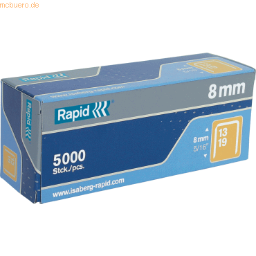 Rapid Tackerklammern Nr. 13 6mm verzinkt VE=2500 Stück von Rapid