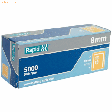 Rapid Tackerklammern Nr. 13 8mm Edelstahl VE=2500 Stück von Rapid