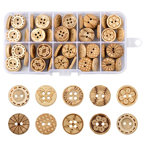 100 Stück Kokosknöpfe Natur, 2/4 Loch Holzknöpfe, Handmade Runde Knöpfe, Natur Bastelknöpfe, Kinderknöpfe, 15 mm, Annähen, Sortierte 100 Stück Kokosknöpfe Natur, 2/4 Loch Holzknöpfe, Handmade Runde Knöpfe, Natur Bastelknöpfe, Kinderknöpfe, 15 mm, Annähen, Sortierte von Rapidbok