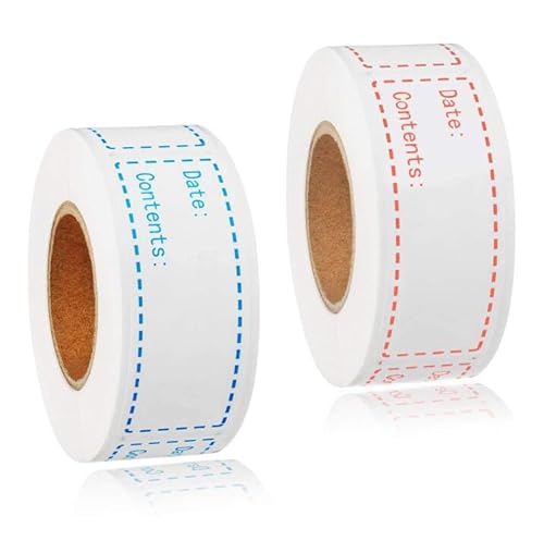 2 Rollen Etiketten Selbstklebend, Gefrieretiketten, Lebensmitteldatum Etiketten, 300 Stück Etiketten zum Beschriften, Universal Küche Marmelade Beschriften für Gläser, Flaschen, Tüten Aufkleber 2 Rollen Etiketten Selbstklebend, Gefrieretiketten, Lebensmitteldatum Etiketten, 300 Stück Etiketten zum Beschriften, Universal Küche Marmelade Beschriften für Gläser, Flaschen, Tüten Aufkleber von Rapidbok
