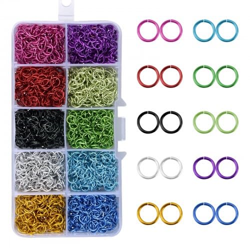 2250 Stück Jump Ringe, Open Jump Rings, 6 mm Aluminium Spaltringe, Ungelötet O-Ring in 10 Farben! Entwerfen Sie Ihre eigene Ohrring, Halskette und Schlüsselanhänger - mit Mehrfarbig Kettenringe 2250 Stück Jump Ringe, Open Jump Rings, 6 mm Aluminium Spaltringe, Ungelötet O-Ring in 10 Farben! Entwerfen Sie Ihre eigene Ohrring, Halskette und Schlüsselanhänger - mit Mehrfarbig Kettenringe von Rapidbok