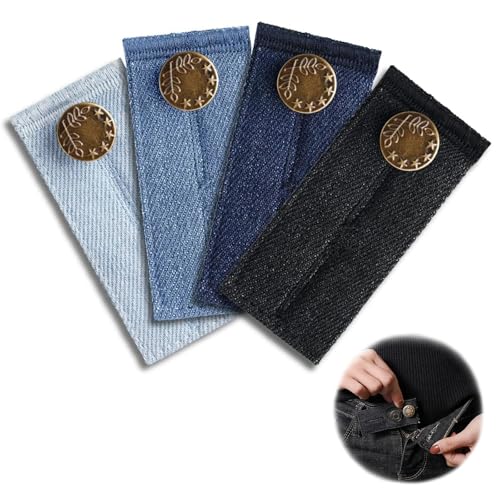 Rapidbok 4 Stück Hosenbunderweiterung, 8,5 * 3,5cm Osenknopf Verlängerung, Hosenbunderweiterung Damen, Bundverlängerung Hosen, Geeignet für Jeans und Röcke, 4 Farben Rapidbok 4 Stück Hosenbunderweiterung, 8,5 * 3,5cm Osenknopf Verlängerung, Hosenbunderweiterung Damen, Bundverlängerung Hosen, Geeignet für Jeans und Röcke, 4 Farben von Rapidbok