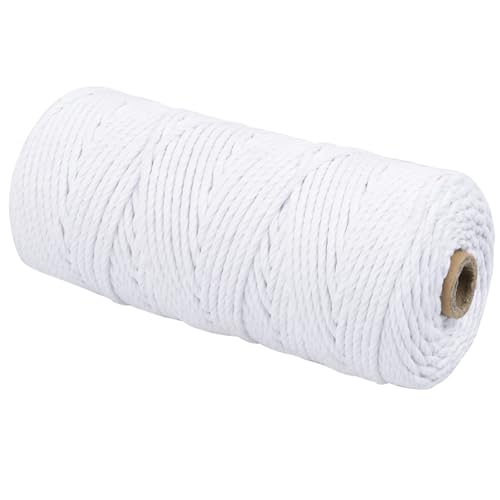 Rapidbok Makramee Garn 3mm, 3mm x 100m Baumwollgarn, Tshirt Garn Zum Häkeln, Makramee Baumwollgarn, Weiß Rapidbok Makramee Garn 3mm, 3mm x 100m Baumwollgarn, Tshirt Garn Zum Häkeln, Makramee Baumwollgarn, Weiß von Rapidbok