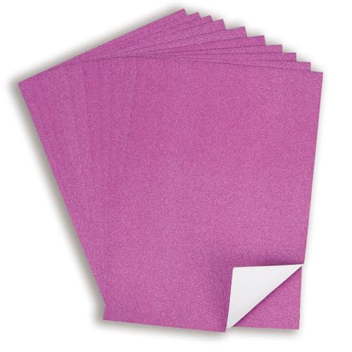 Rapidbok 10 Blatt A4 Glitzerpapier zum Basteln, Glitterkarton Bastelpapier 250g/m², Glitzer Papier zum Basteln und Gestalten,für Scrapbooking Grußkarten DIY Handwerk, Rosa von Rapidbok