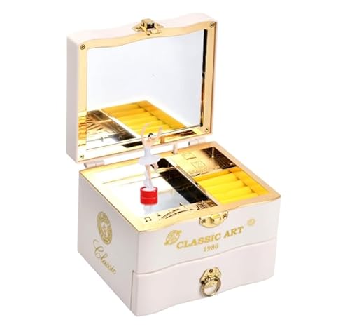 Rapidbok Musikspieldose, Musikschmuckdose mit Ausziehbarer Schublade, Spieluhr Ballerina, Schmuckkästchen mit Spieluhr, Musikalische Schmuckschatulle für Mädchen, Kinder, Geschenke Rapidbok Musikspieldose, Musikschmuckdose mit Ausziehbarer Schublade, Spieluhr Ballerina, Schmuckkästchen mit Spieluhr, Musikalische Schmuckschatulle für Mädchen, Kinder, Geschenke von Rapidbok