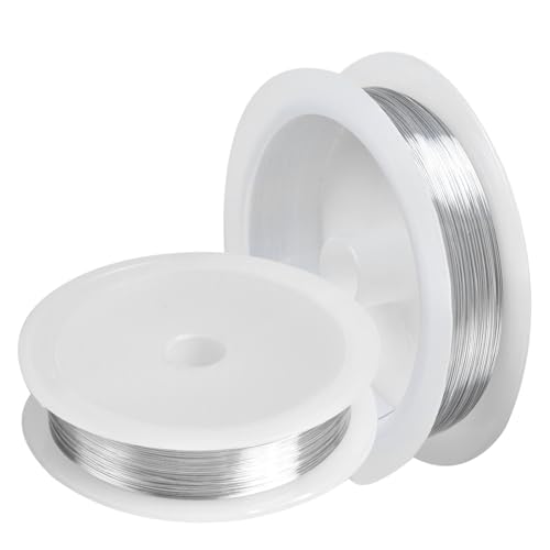 Schmuckdraht, 0.3 mm x 50 m Basteldraht Dünn, 2 Rollen Draht zum Basteln, Anlaufbeständiger Kupferdrahtrolle Basteldraht Schmuck Faden, Draht für Schmuckherstellung für Basteln Schmuckdraht, 0.3 mm x 50 m Basteldraht Dünn, 2 Rollen Draht zum Basteln, Anlaufbeständiger Kupferdrahtrolle Basteldraht Schmuck Faden, Draht für Schmuckherstellung für Basteln von Rapidbok